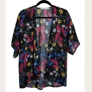 Sz M Liberty Love Floral Kimono Cover Up